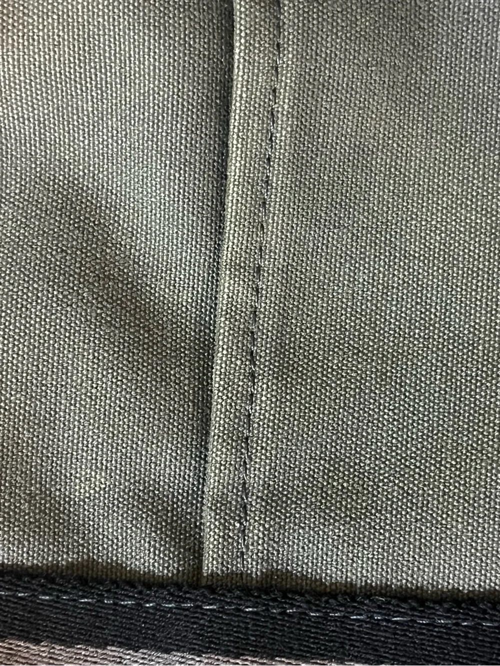 Authentic HERMÈS Fourre Tout MM Canvas Tote | Khaki + Black Stripe | Made in 🇫🇷